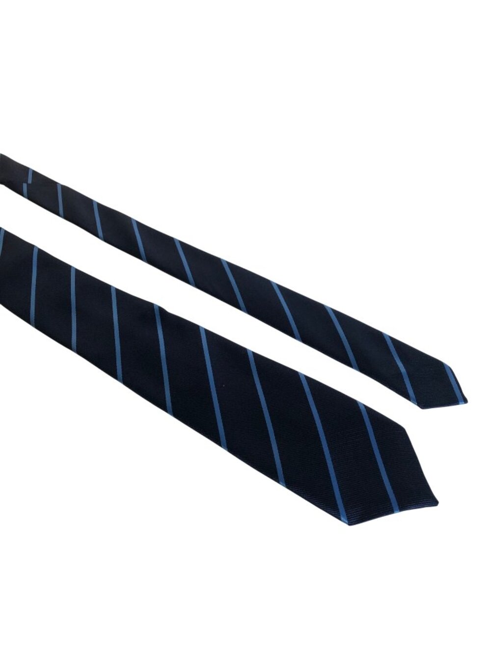 The Childrens Place Boys Blue Striped Polyester Necktie 8-14 Years